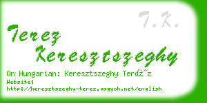 terez keresztszeghy business card